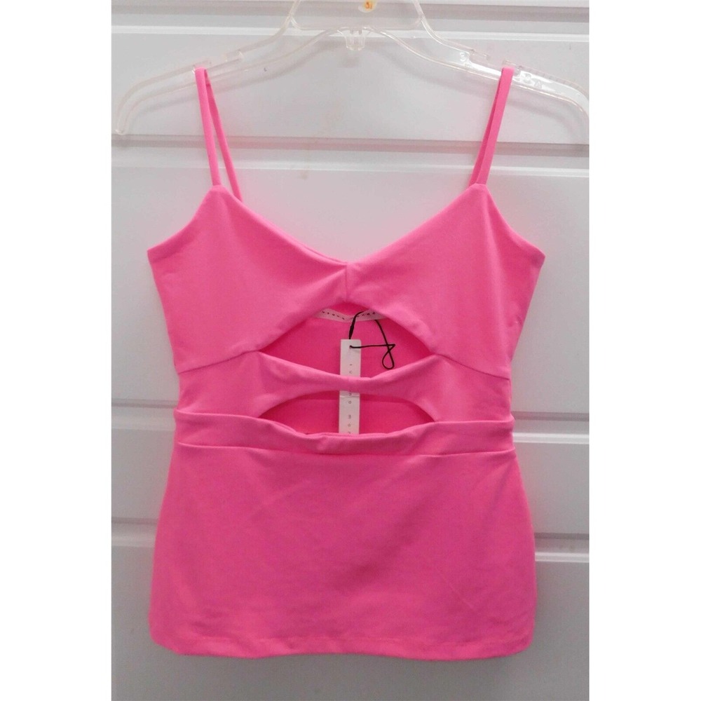 New Susana Monaco Shocking Hot Pink‎ Stretchy Tank sz S